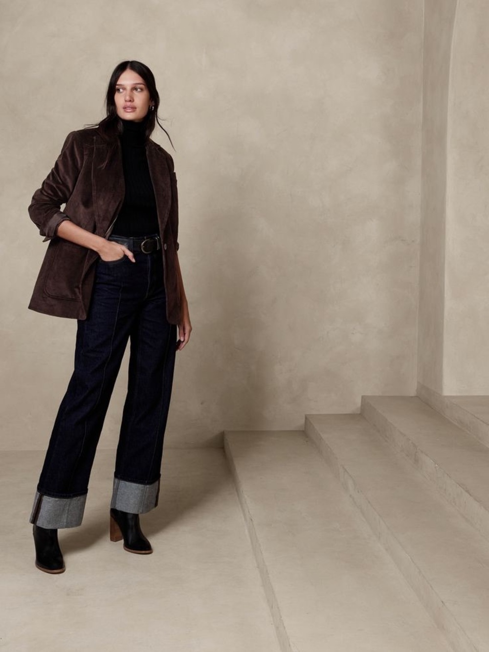 Banana Republic Corduroy Blazer - Coffee Brown